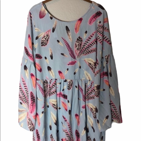 BUDDY LOVE Eva Pale Blue Heather Tie Back Dress S - Picture 2 of 7